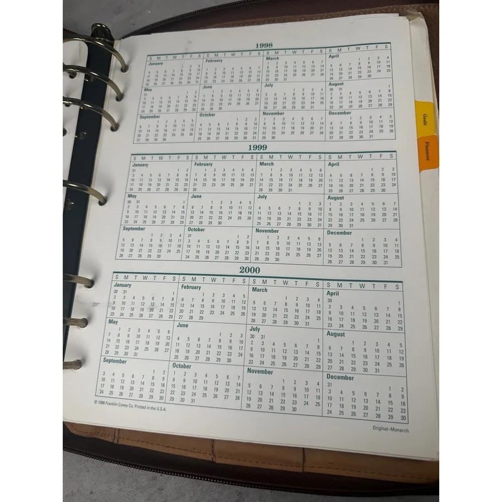 Vintage Franklin Covey leather planner